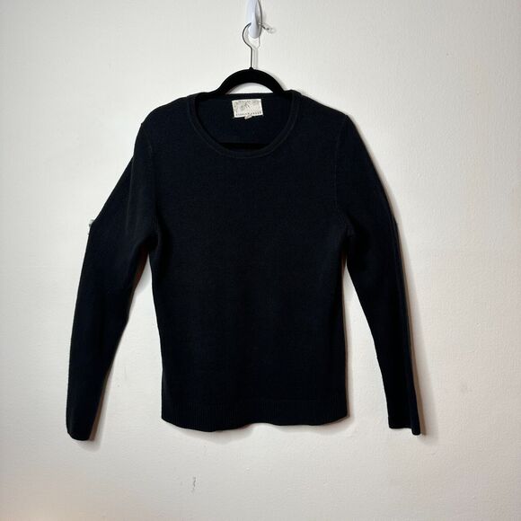 Debbie Morgan Solid Black Round Neck Long Sleeve Banded Waist Sweater L - Picture 10 of 10